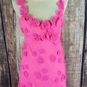NWT J Crew Collection Hot Pink Embroidery Size 4